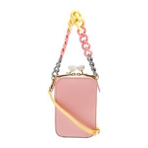 Marc Jacobs The Colorblock Vanity Bag Leather Crossbody Purse Kiss Lock Party